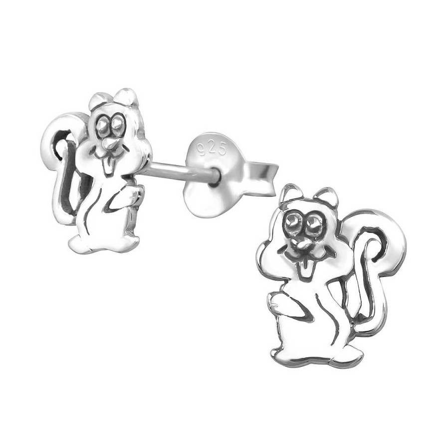 Schmuck Monkimau | Eichh Rnchen Kinder-Ohrringe Aus 925 Silber