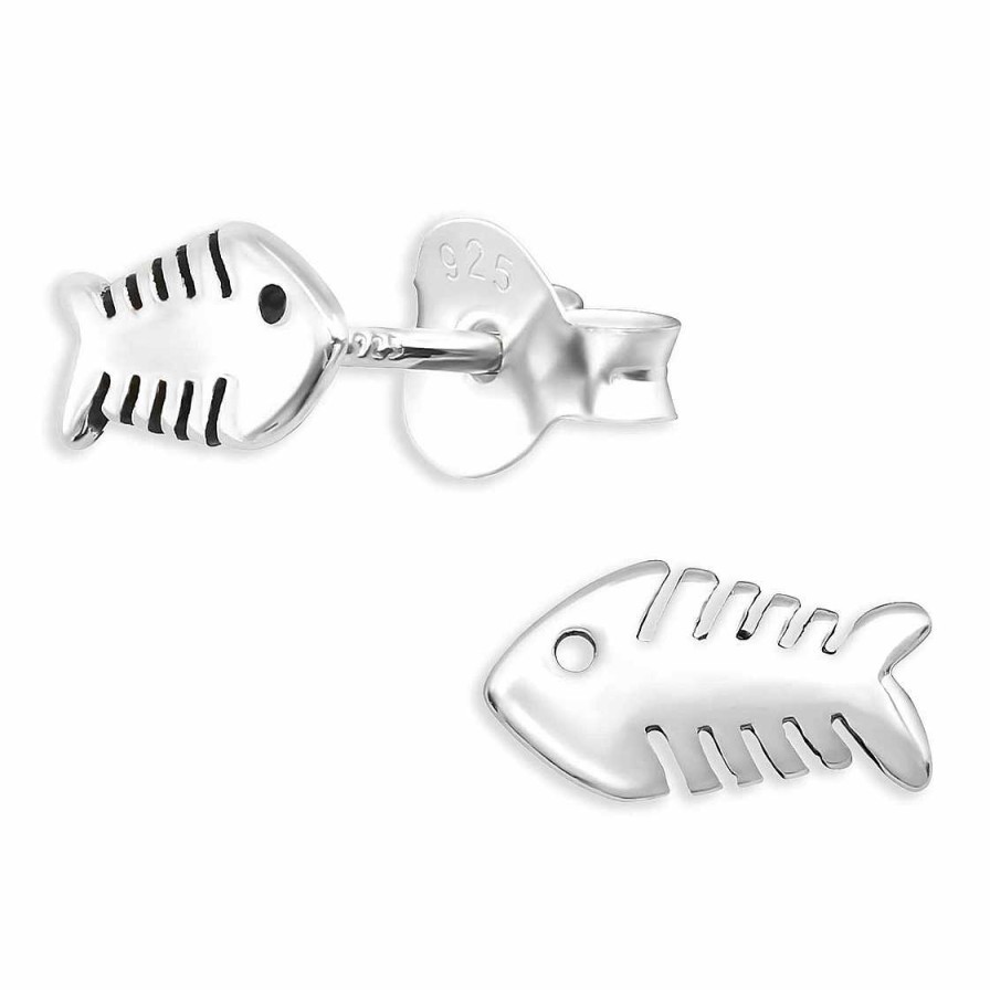 Schmuck Monkimau | Fischgr Ten Ohrringe Aus 925 Silber