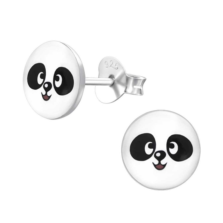 Schmuck Monkimau | Panda Ohrringe Aus 925 Silber