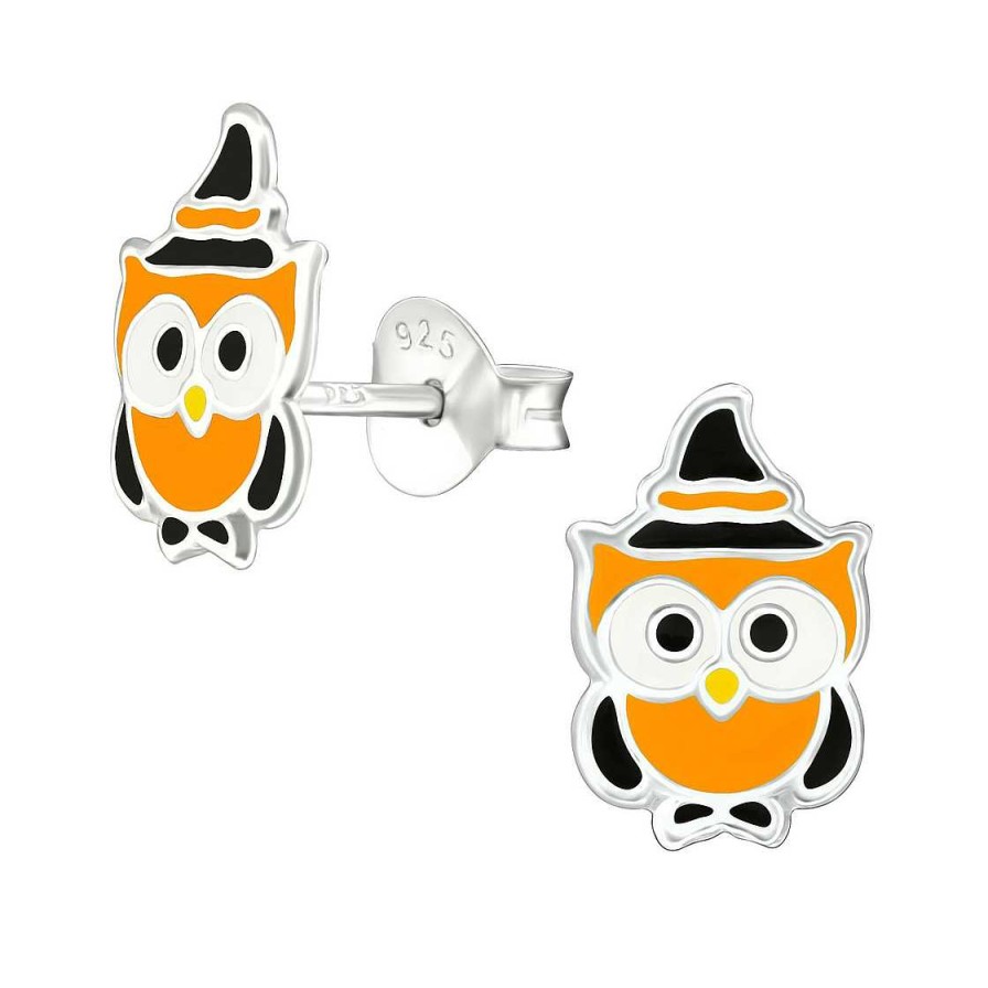 Schmuck Monkimau | Halloween Eulen Ohrringe Aus 925 Silber