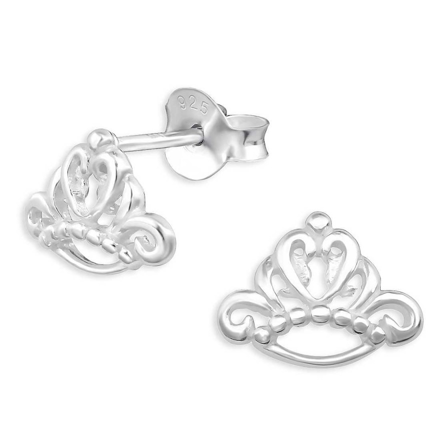 Schmuck Monkimau | Prinzessin Kronen Kinder Ohrringe Aus 925 Silber