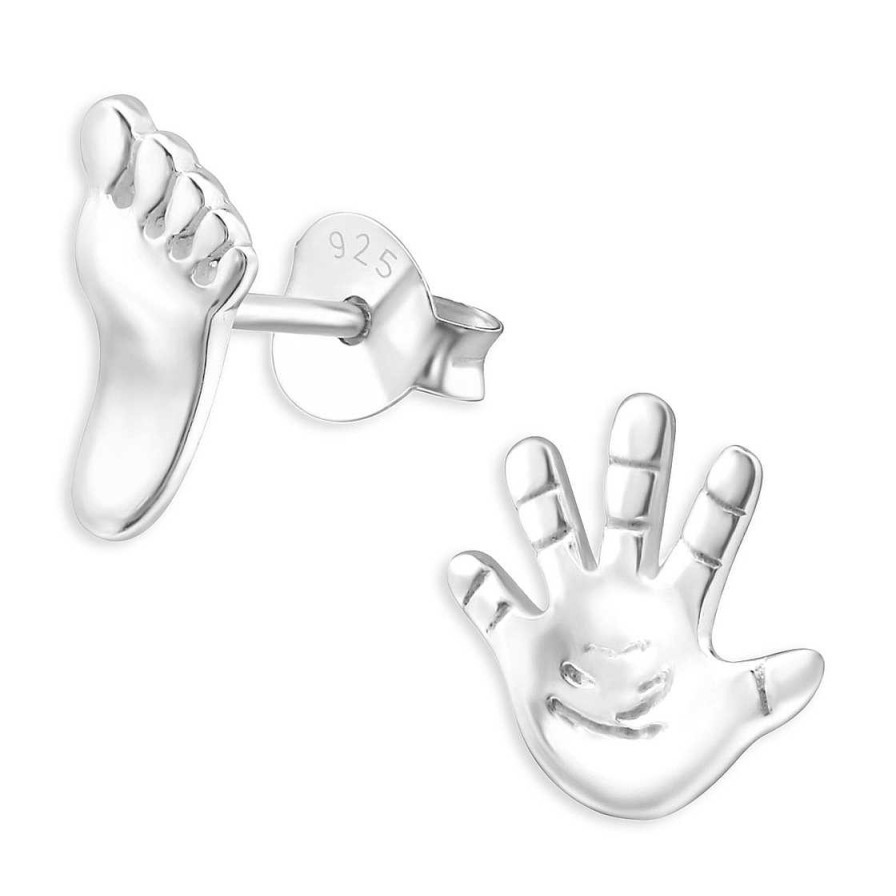 Schmuck Monkimau | Hand Und Fu Kinder Ohrringe Aus 925 Silber