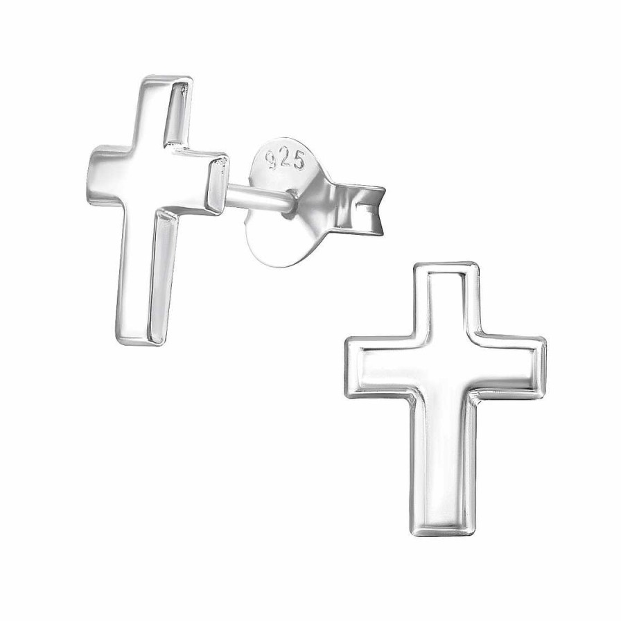 Schmuck Monkimau | Kreuz Ohrringe Aus 925 Silber