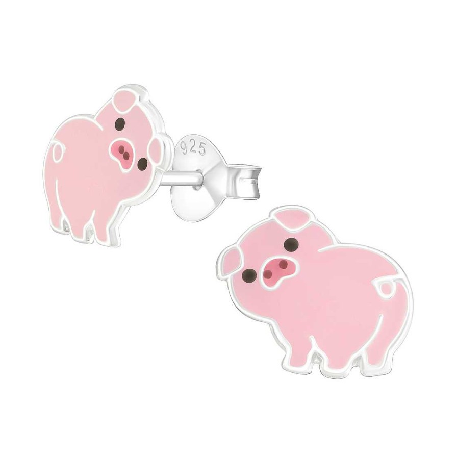 Schmuck Monkimau | Schweine Ohrringe Aus 925 Silber