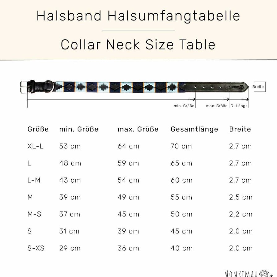 Hund Monkimau Halsb Nder & Geschirre | Hundehalsband Aus Leder Polo Design