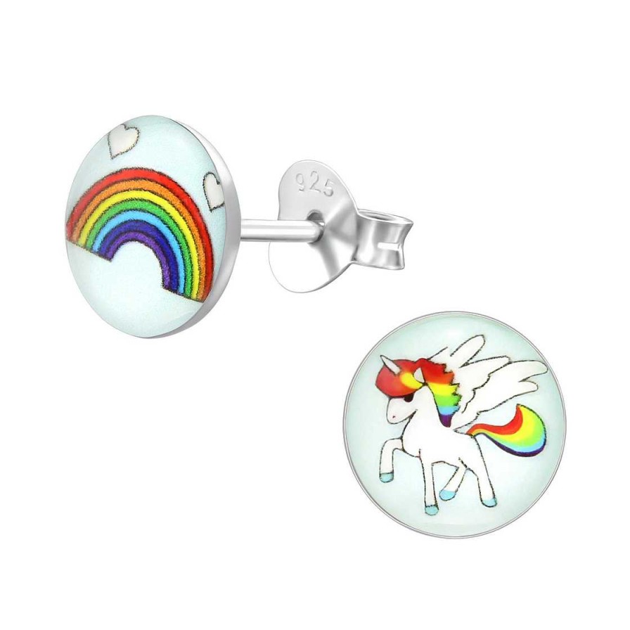 Schmuck Monkimau | Regenbogen Ohrringe Aus 925 Silber