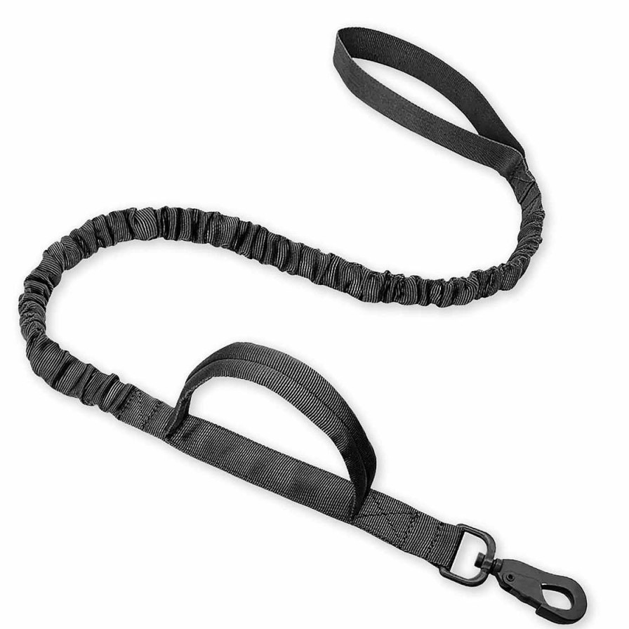 Hund Monkimau Hundeleinen | Nylon Hundeleine Outdoor Mit Ruckd Mpfer In Schwarz