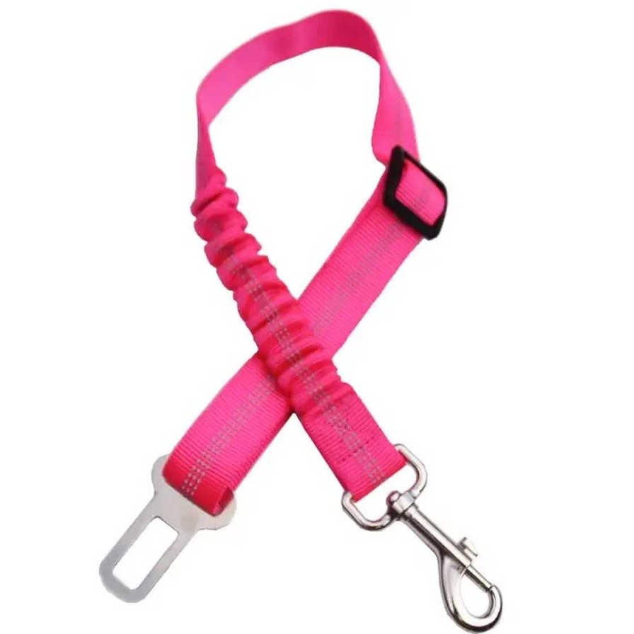 Hund Monkimau Hundetransport | Sicherheitsgurt Mit Ruckd Mpfer Aus Nylon - Pink