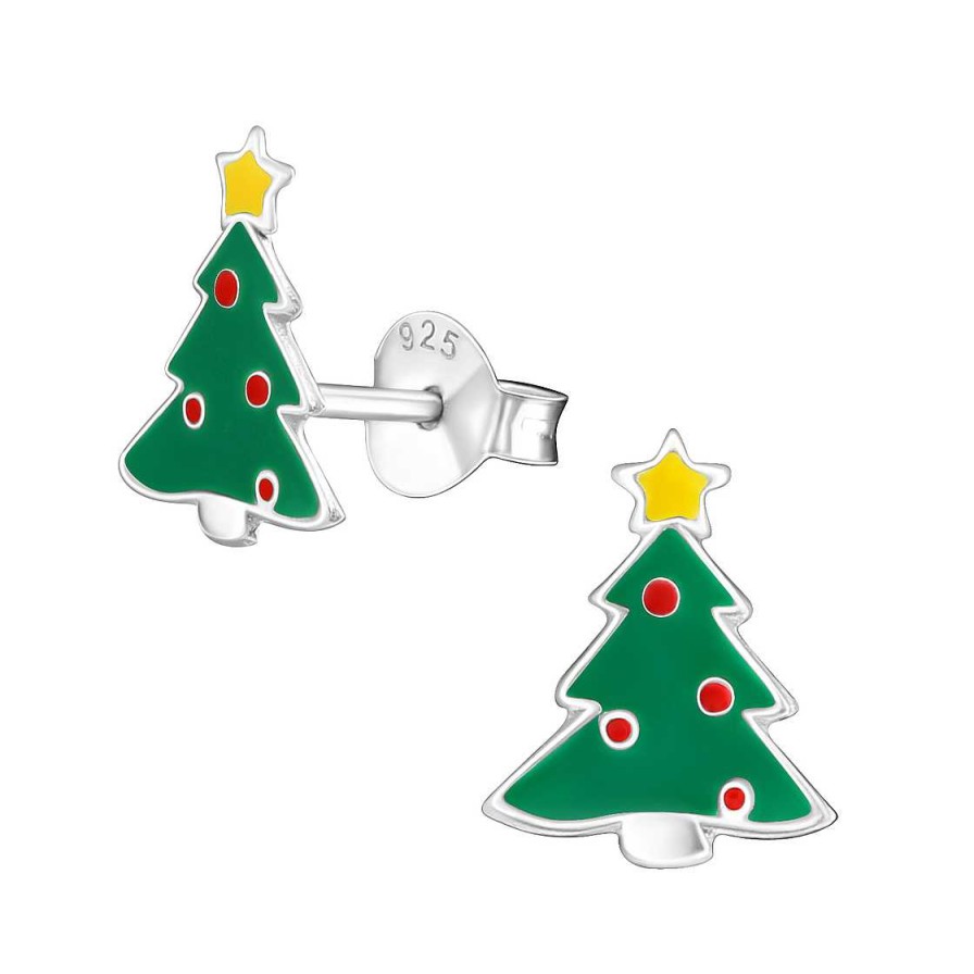 Schmuck Monkimau | Weihnachtsbaum Ohrringe Aus 925 Silber