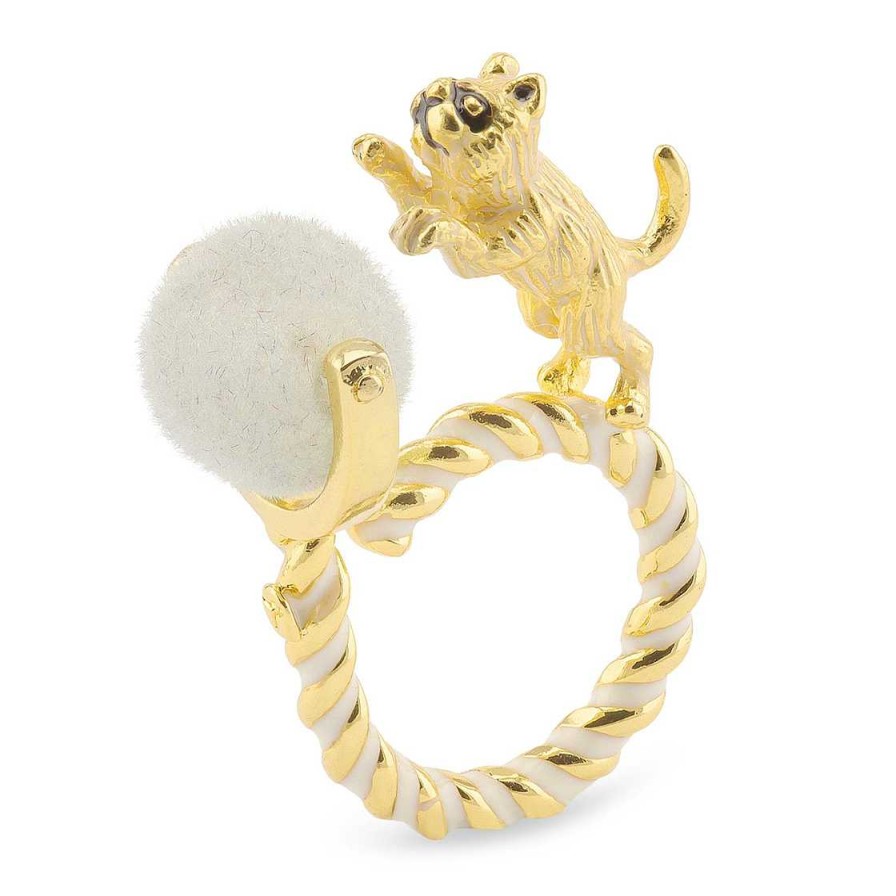 Schmuck Monkimau | Katzen Ring Vergoldet