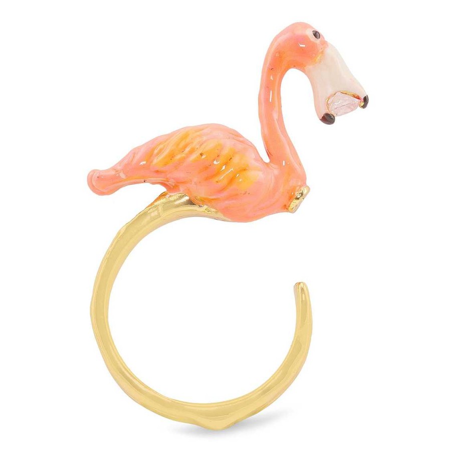 Schmuck Monkimau | Flamingo Ring Vergoldet