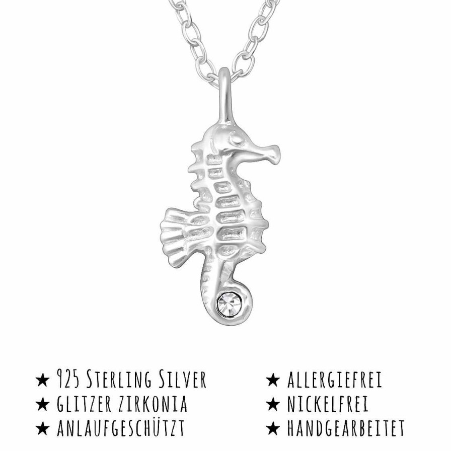 Schmuck Monkimau | Seepferdchen Halskette Aus 925 Silber