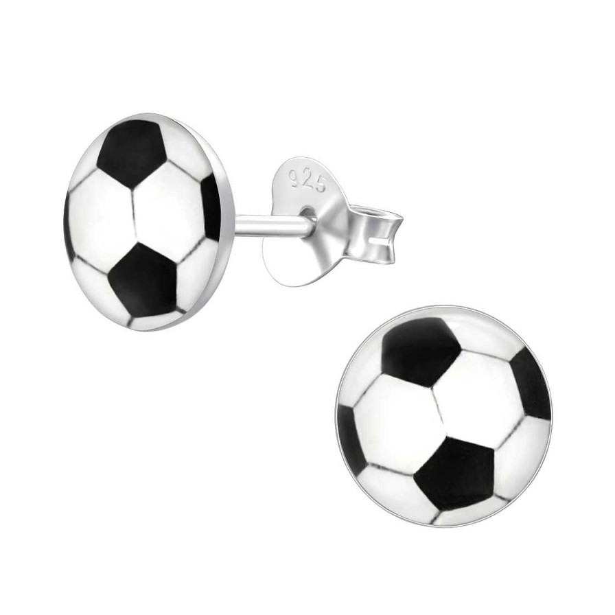 Schmuck Monkimau | Fussball Ohrringe Aus 925 Silber