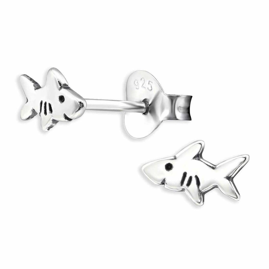 Schmuck Monkimau | Haifisch Ohrringe Aus 925 Silber