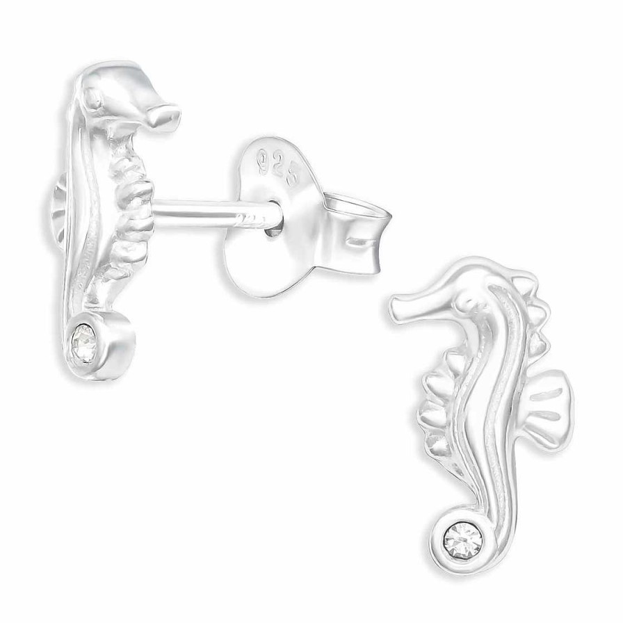 Schmuck Monkimau | Seepferdchen Ohrringe Aus 925 Silber