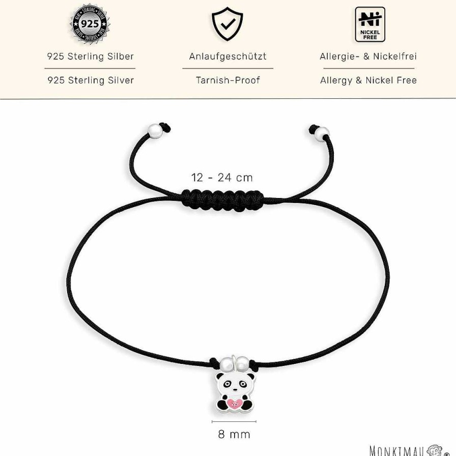 Schmuck Monkimau | Armband Mit Panda Anh Nger Aus 925 Silber