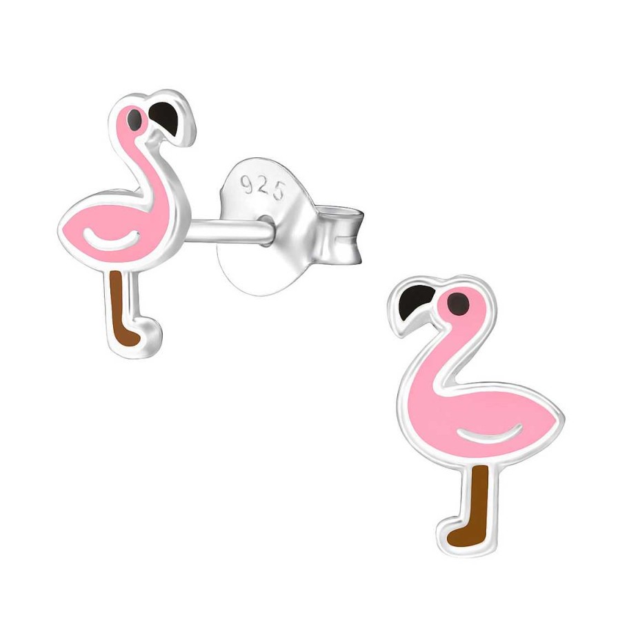 Schmuck Monkimau | Flamingo Ohrringe Aus 925 Silber