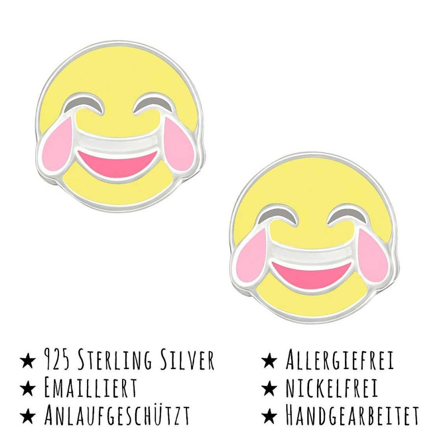 Schmuck Monkimau | Emoji Ohrringe Aus 925 Silber