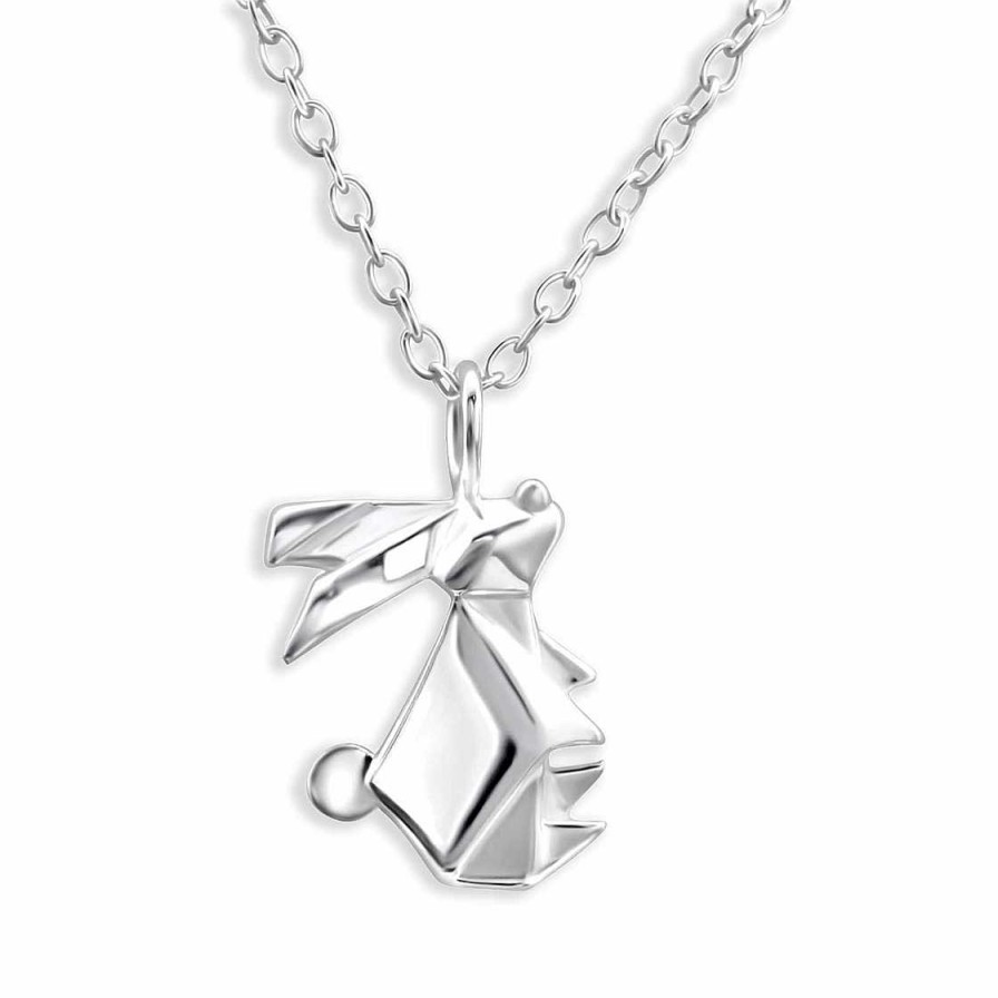 Schmuck Monkimau | Origami Hasen Halskette Aus 925 Silber