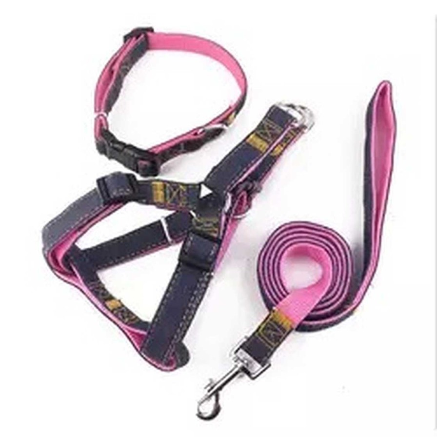 Hund Monkimau Halsb Nder & Geschirre | Hunde Geschirr Halsband Und Leine Im Set F R Kleine Hunde - S In Pink