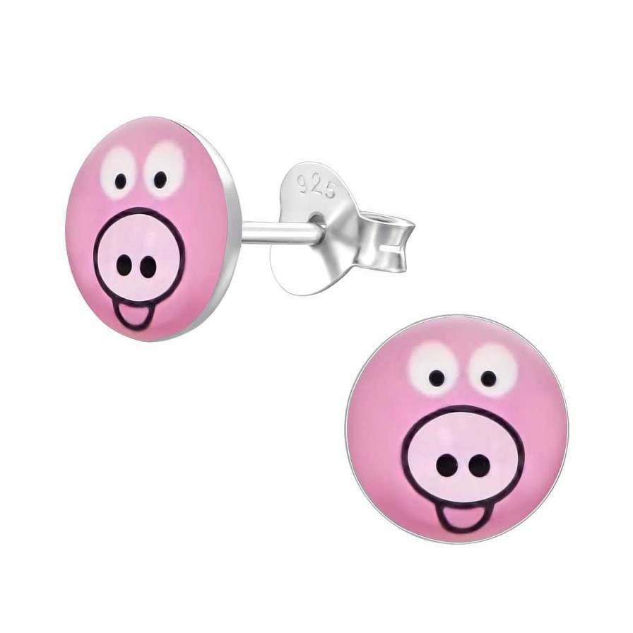 Schmuck Monkimau | Schweinchen Ohrringe Aus 925 Silber