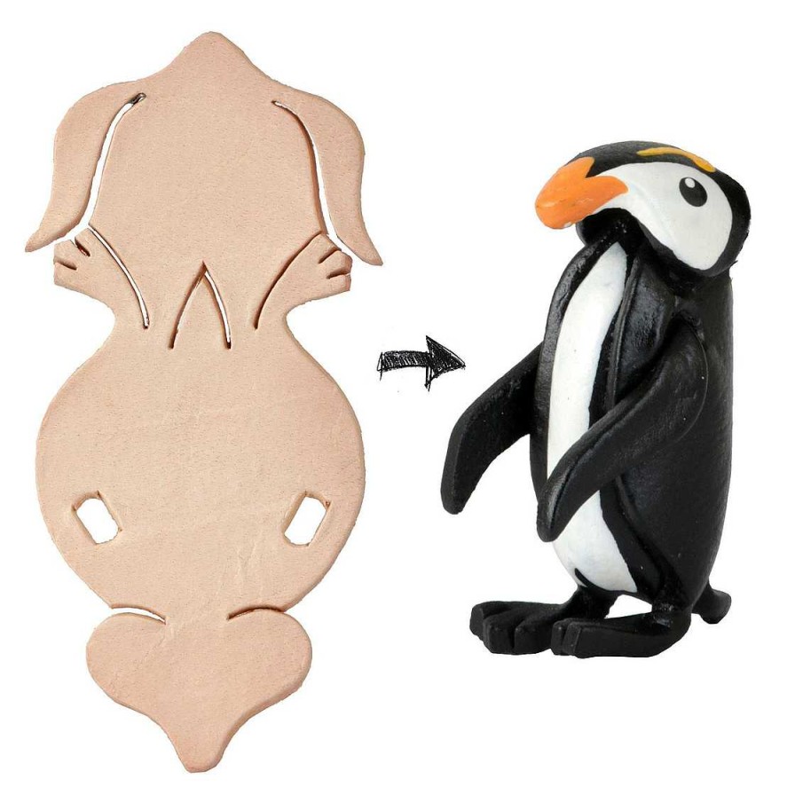 Schl Sselanh Nger Monkimau | Pinguin Diy Figur Aus Leder