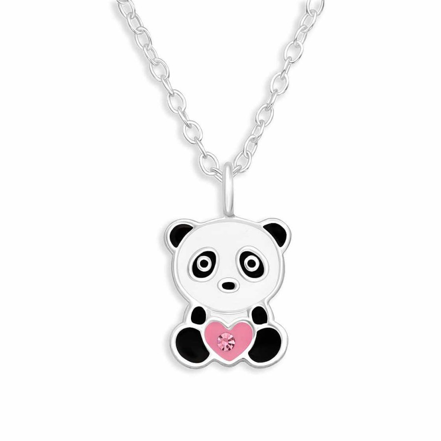 Schmuck Monkimau | Panda Halskette Aus 925 Silber