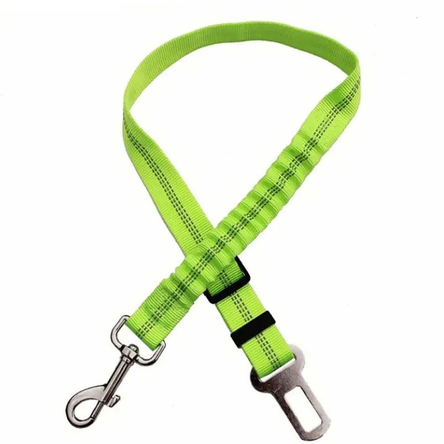 Hund Monkimau Hundetransport | Sicherheitsgurt Mit Ruckd Mpfer Aus Nylon - Neongr N