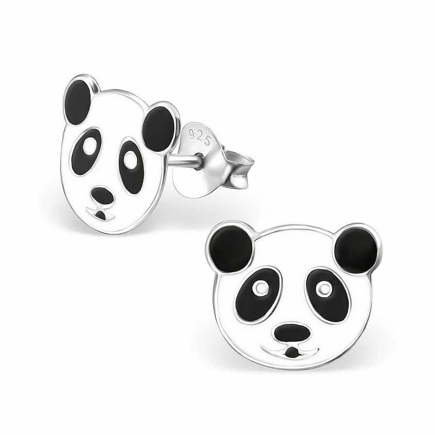 Schmuck Monkimau | Panda Ohrringe Aus 925 Silber