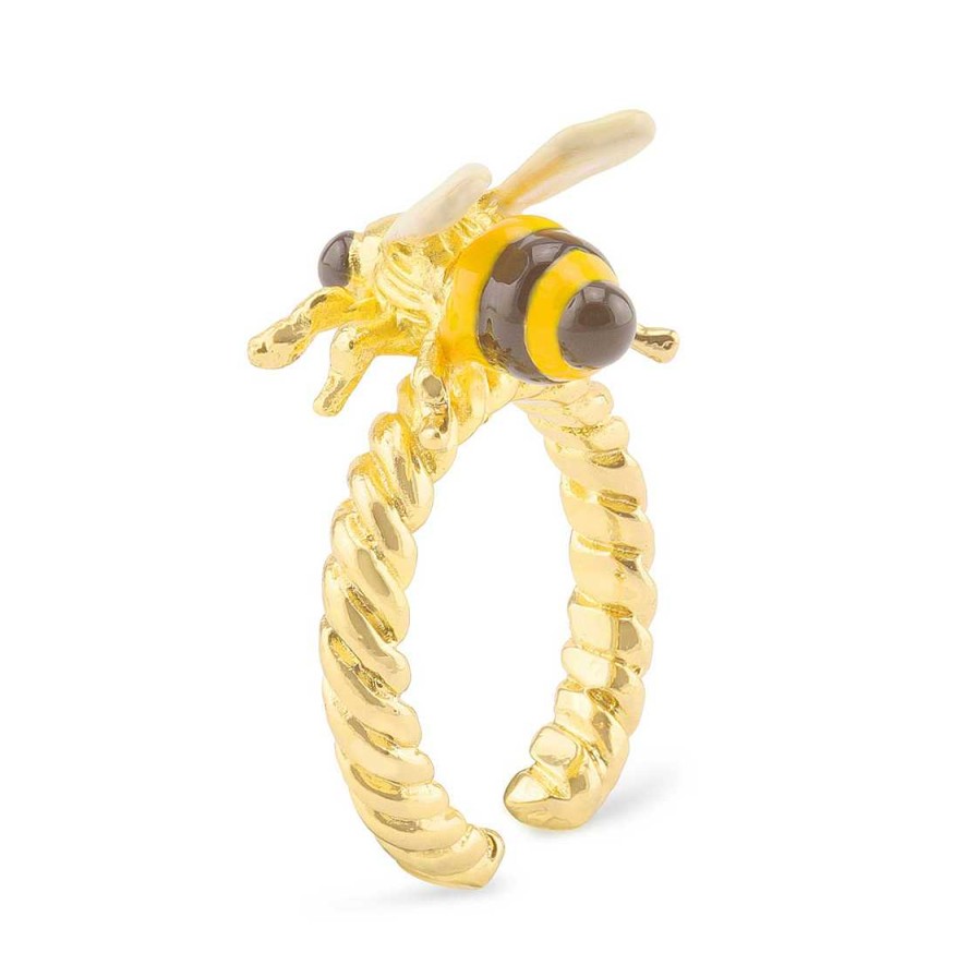 Schmuck Monkimau | Bienen Ring Vergoldet