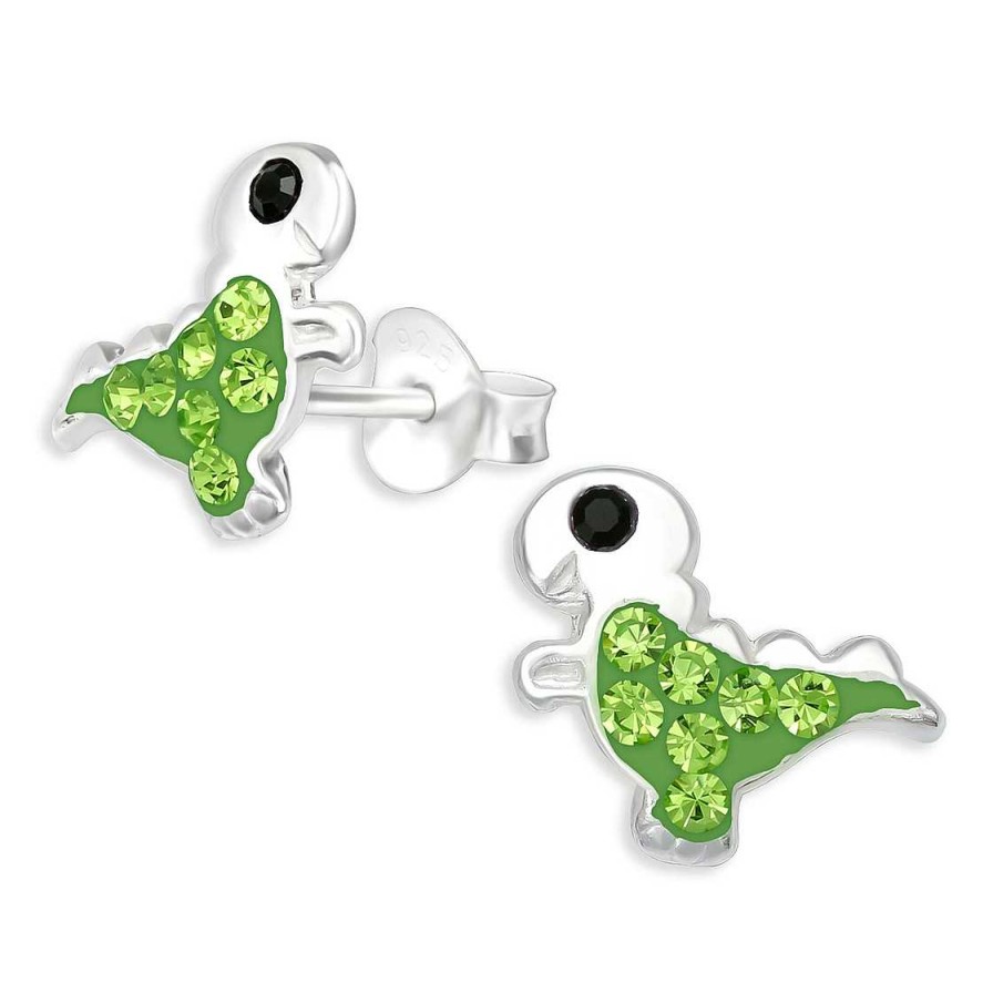 Schmuck Monkimau | Dino Kinder Ohrringe Aus 925 Silber