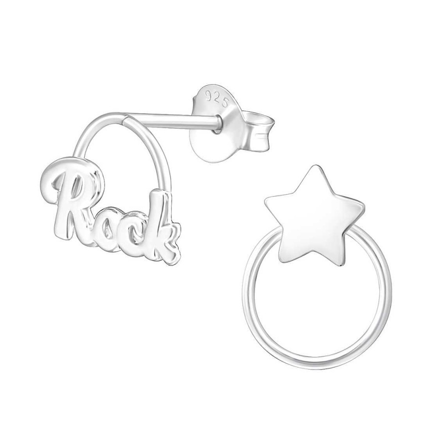 Schmuck Monkimau | Rockstar Ohrringe Aus 925 Silber