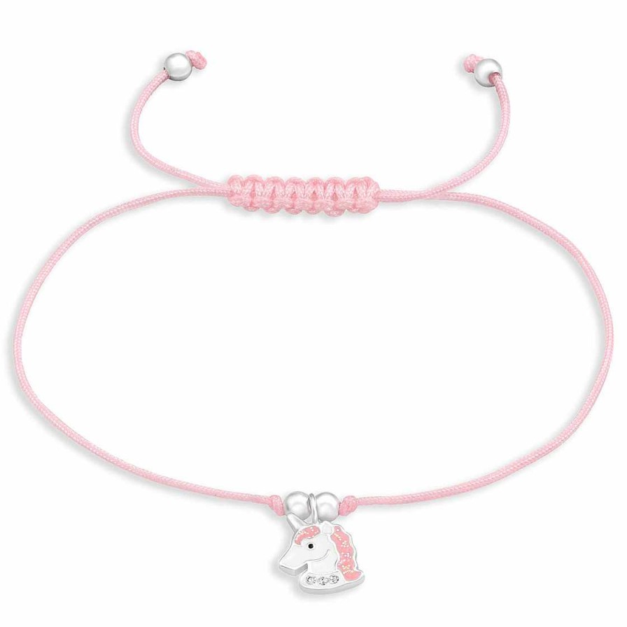 Schmuck Monkimau | Armband Mit Glitzer Einhorn Anh Nger Aus 925 Silber