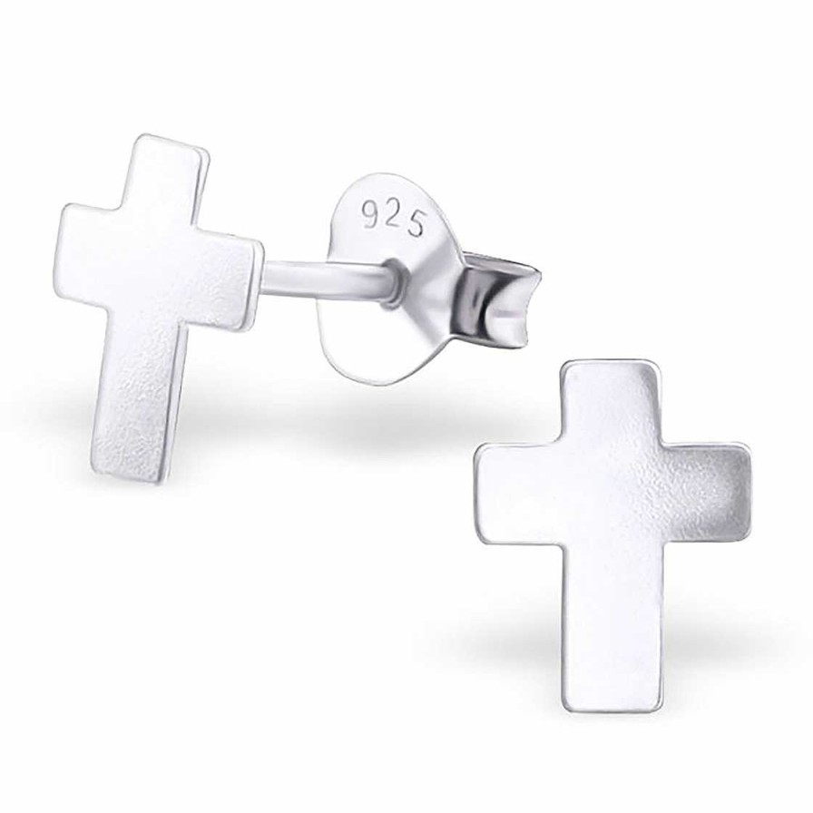 Schmuck Monkimau | Kreuz Ohrringe Aus 925 Silber