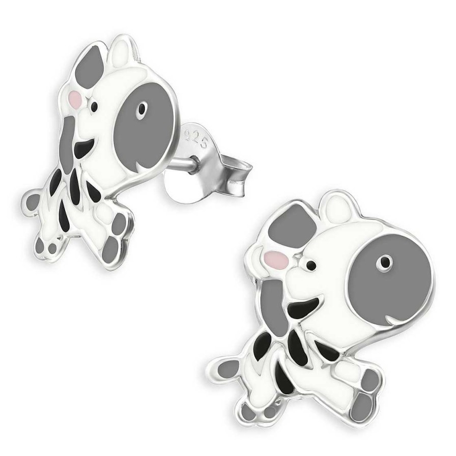 Schmuck Monkimau | Zebra Kinder Ohrringe Aus 925 Silber