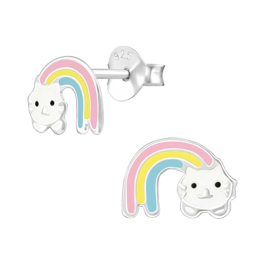 Schmuck Monkimau | Regenbogen Ohrringe Aus 925 Silber