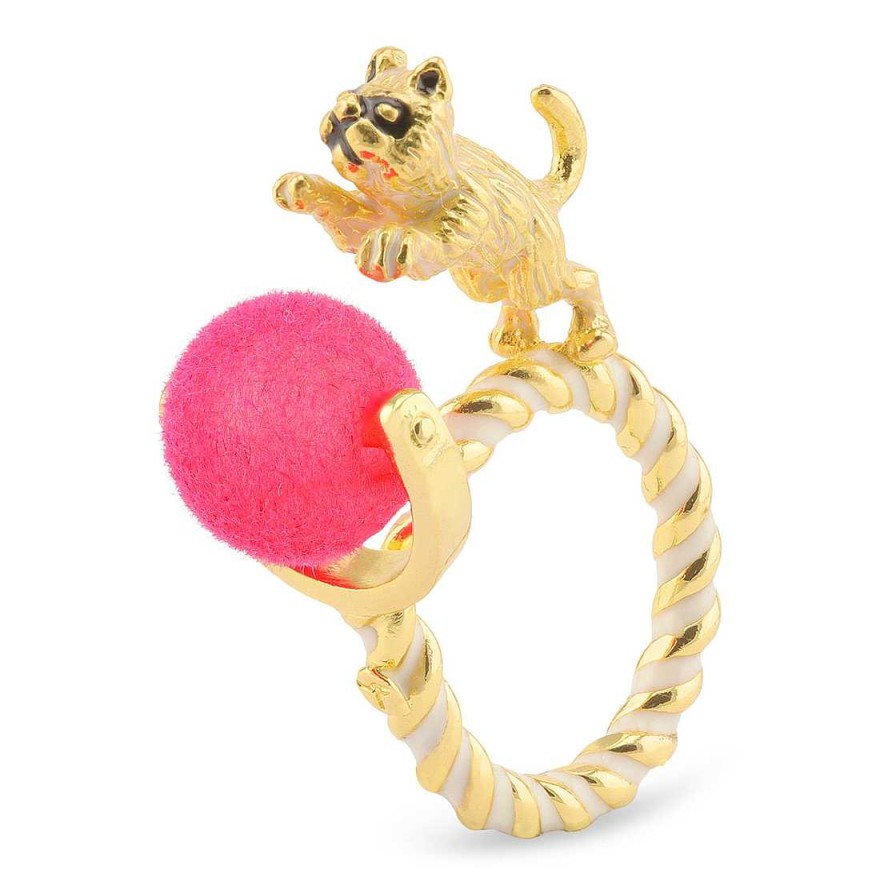 Schmuck Monkimau | Katzen Ring Vergoldet