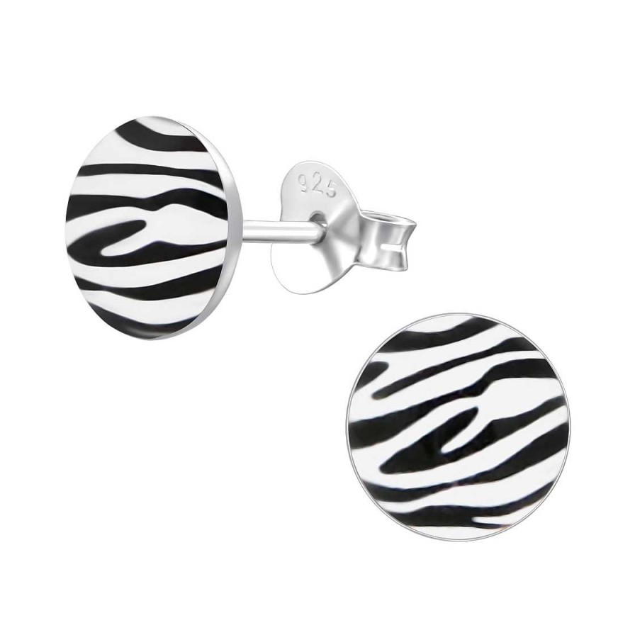 Schmuck Monkimau | Zebra Ohrringe Aus 925 Silber