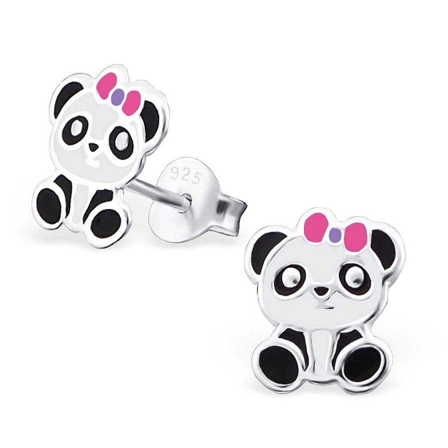 Schmuck Monkimau | Panda Ohrringe Aus 925 Silber