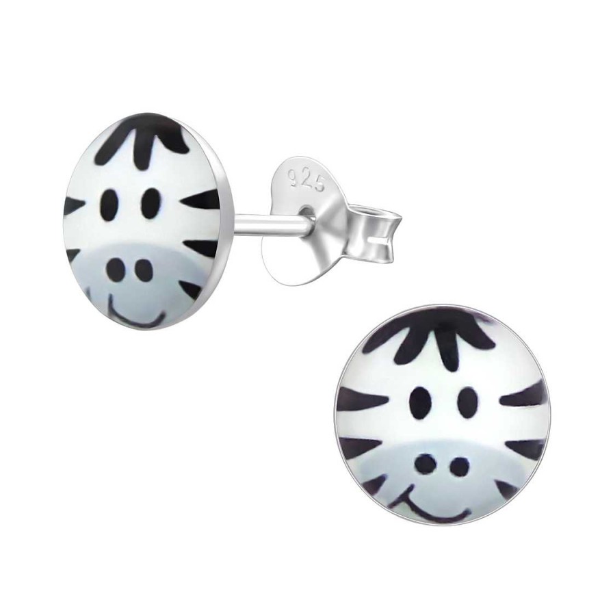 Schmuck Monkimau | Zebra Ohrringe Aus 925 Silber