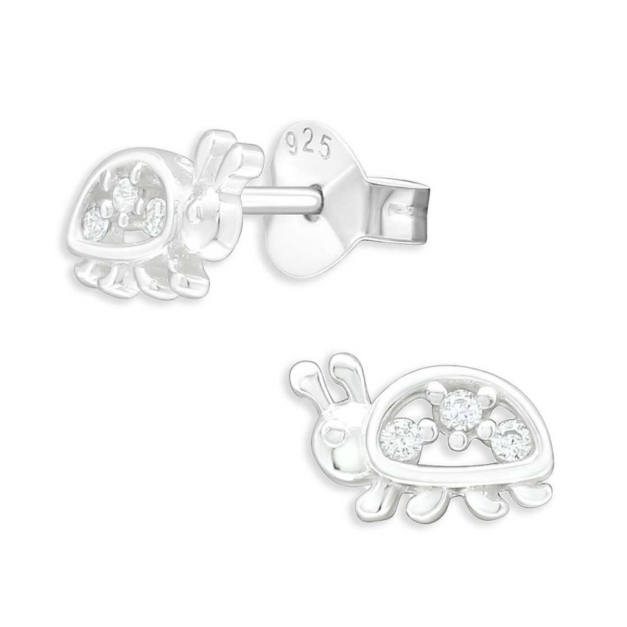 Schmuck Monkimau | Marienk Fer Kinder Ohrringe Aus 925 Silber