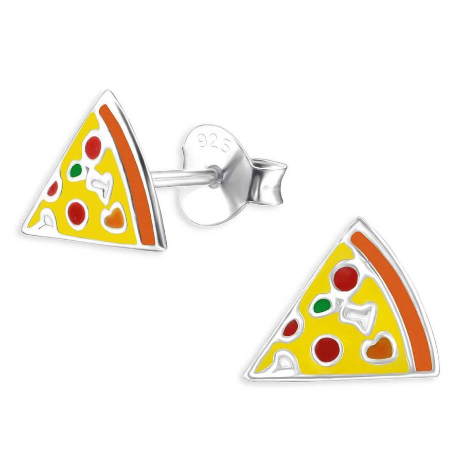 Schmuck Monkimau | Pizza Kinder Ohrringe Aus 925 Silber