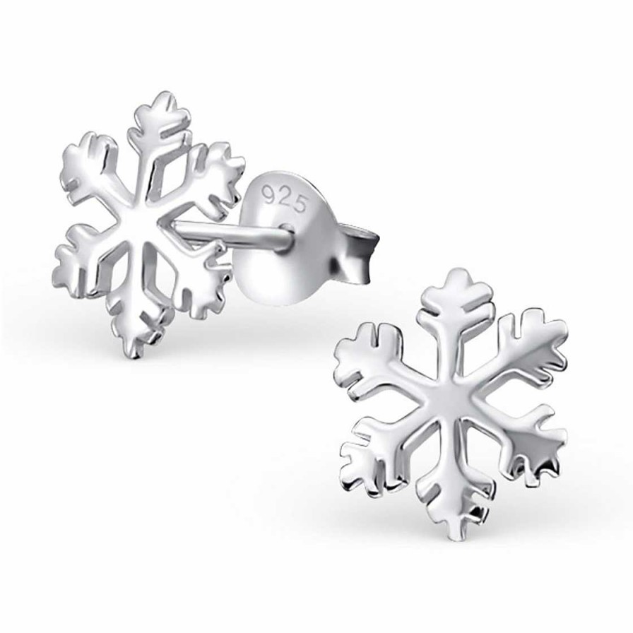 Schmuck Monkimau | Schneeflocken Ohrringe Aus 925 Silber