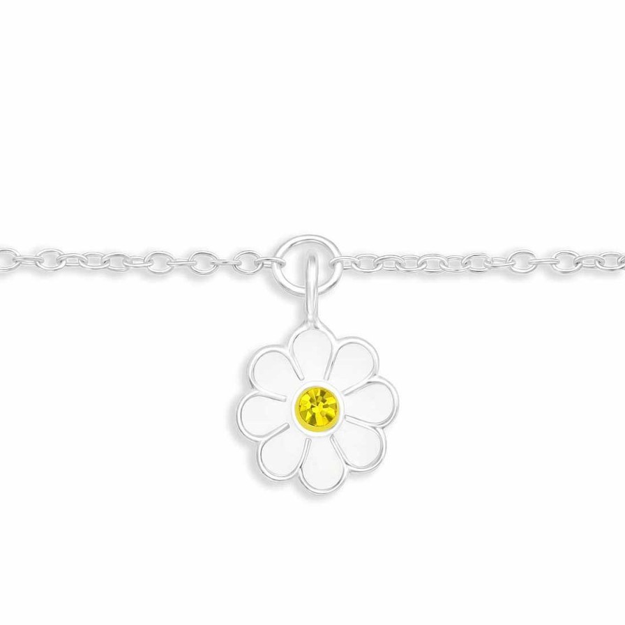 Schmuck Monkimau | Armkette Mit Blumen Anh Nger Aus 925 Silber