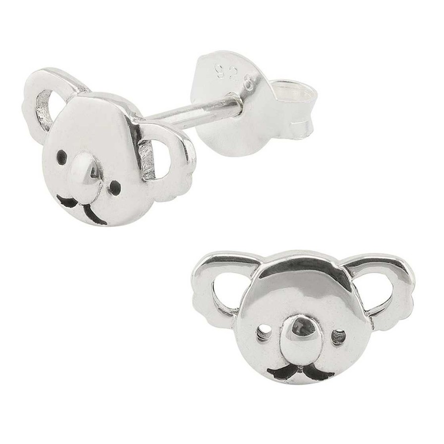 Schmuck Monkimau | Koala Ohrringe Aus 925 Silber