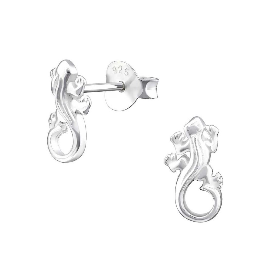 Schmuck Monkimau | Salamander Ohrringe Aus 925 Silber