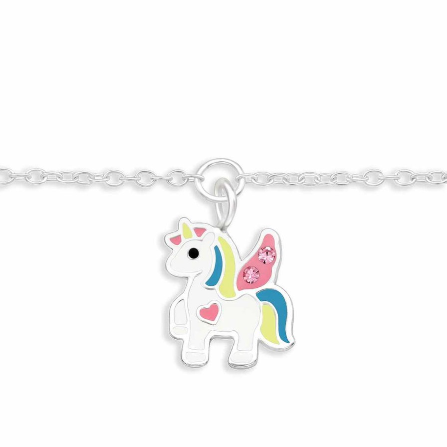 Schmuck Monkimau | Armkette Mit Einhorn Anh Nger Aus 925 Silber